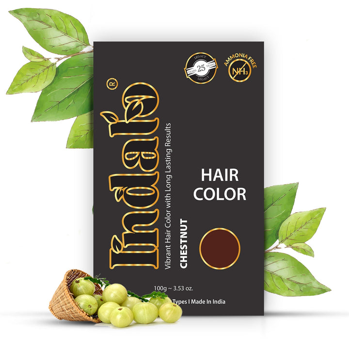 Indalo Ammonia-Free Dark Brown Hair Color - 100G Pack Of 1 / Chestnut