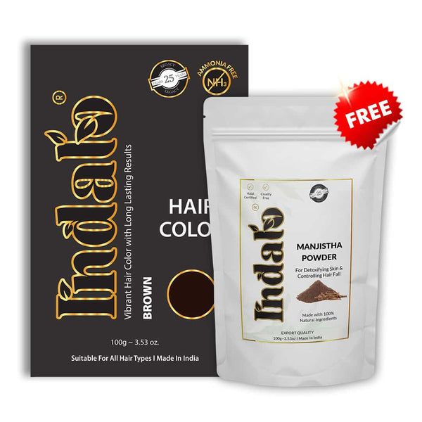 Indalo Ammonia-Free Brown Hair Color for Your Best Look - 100g