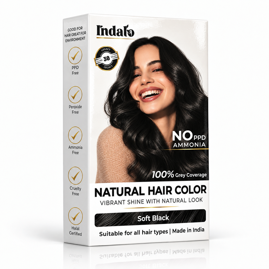 Natural Soft Black Hair Color for No More Chemical Damage - 100g