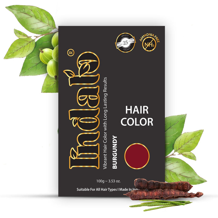 Indalo Ammonia-Free Dark Brown Hair Color - 100G Pack Of 1 / Burgundy