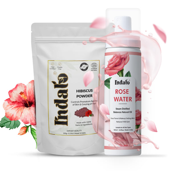 Indalo Hibiscus Powder with Pure Rose Water