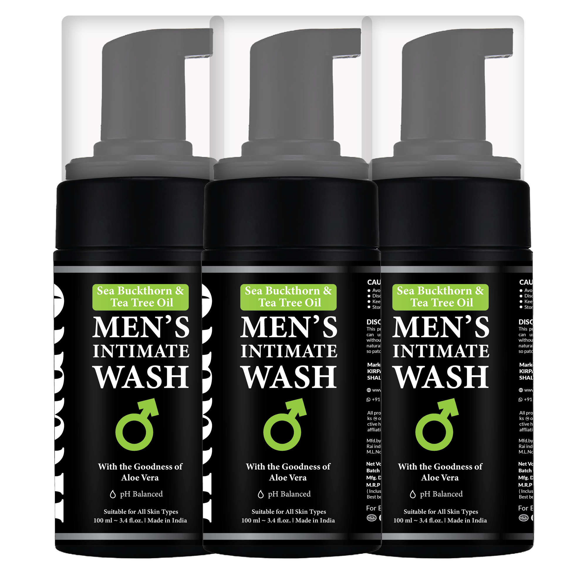 Buy Indalo Intimate Wash for Men | Tea Tree Oil & Sea Buckthorn - 100 ml