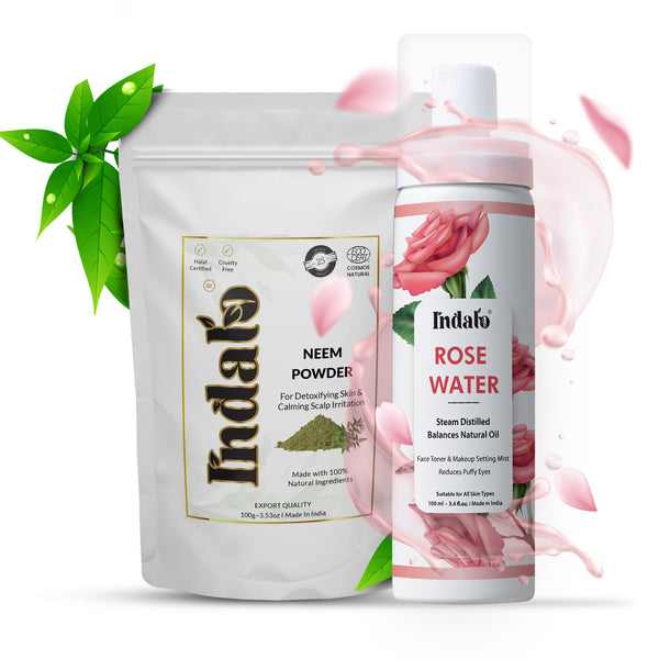 Indalo Neem Powder with Pure Rose Water