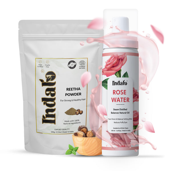 Indalo Reetha Powder with Pure Rose Water