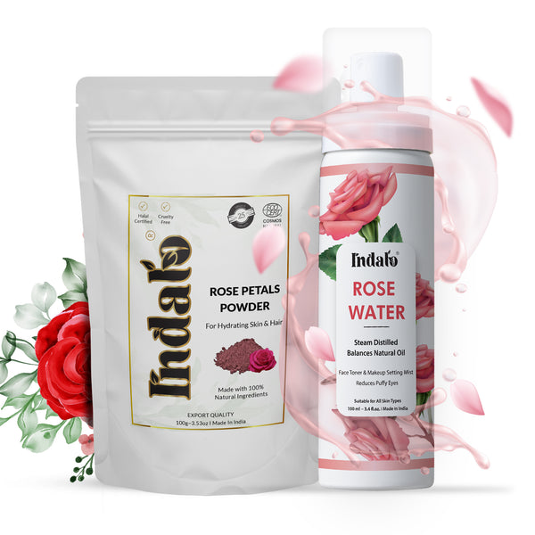 Indalo Rose Petal Powder with Pure Rose Water