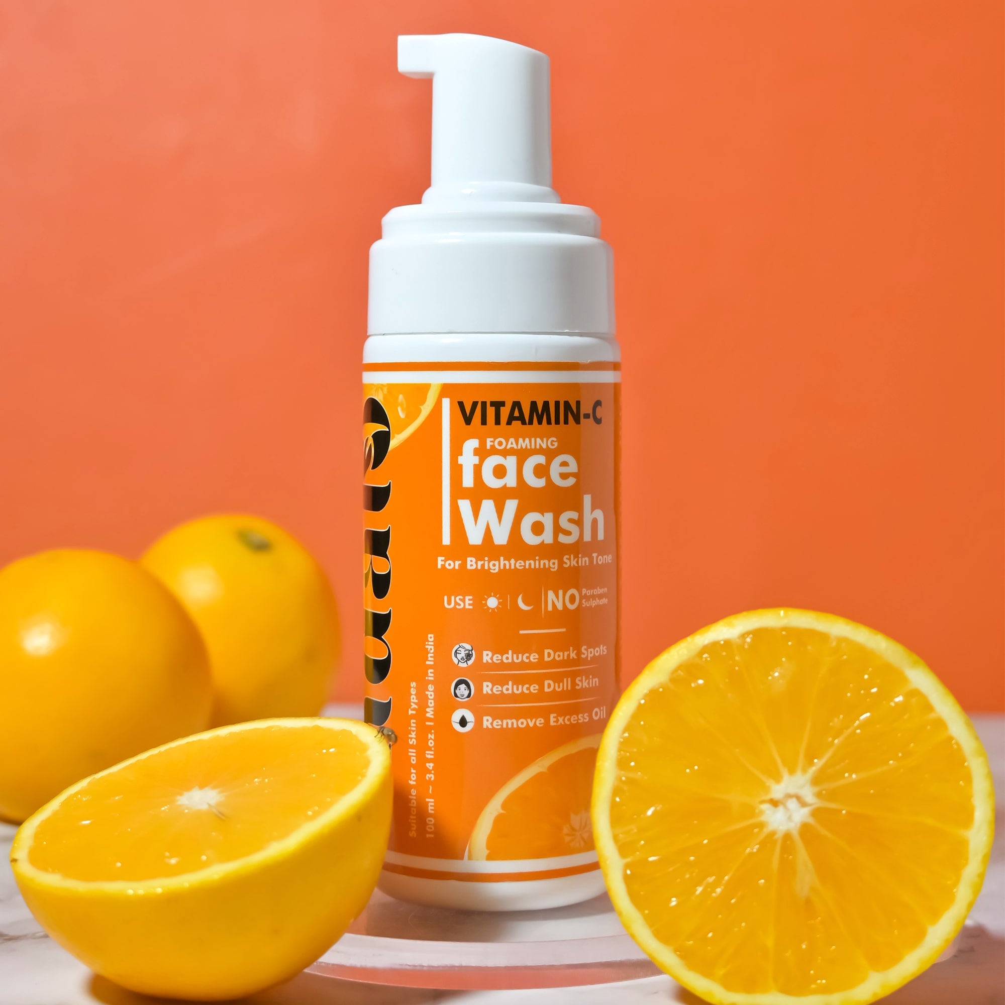 Vitamin C Face Wash for Glowing Skin – Gentle Foaming Face Wash Indalo