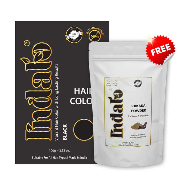 Indalo Ammonia-Free Black Hair Color for Your Best Look - 100g