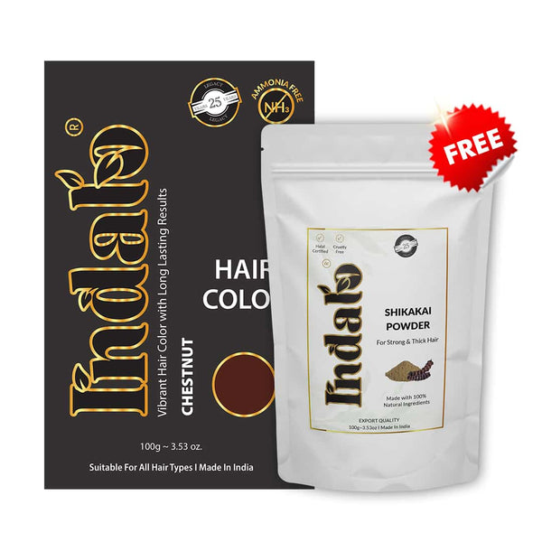 Indalo Ammonia-Free Chestnut Hair Color for Your Best Look - 100g