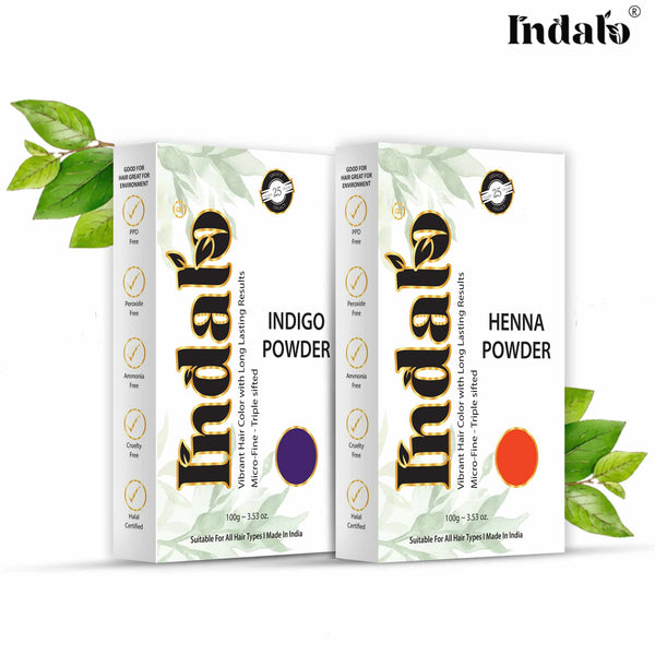 Indalo Combo of Natural Indigo & Henna Powder