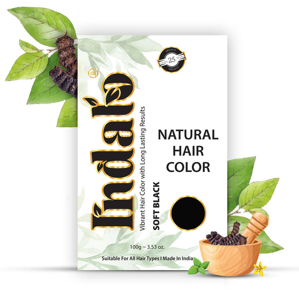 Natural Soft Black Hair Color for No More Chemical Damage - 100g