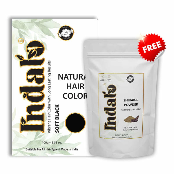 Natural Soft Black Hair Color for No More Chemical Damage - 100g