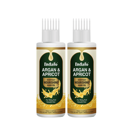 Indalo Argan & Apricot Hair Oil pack of 2