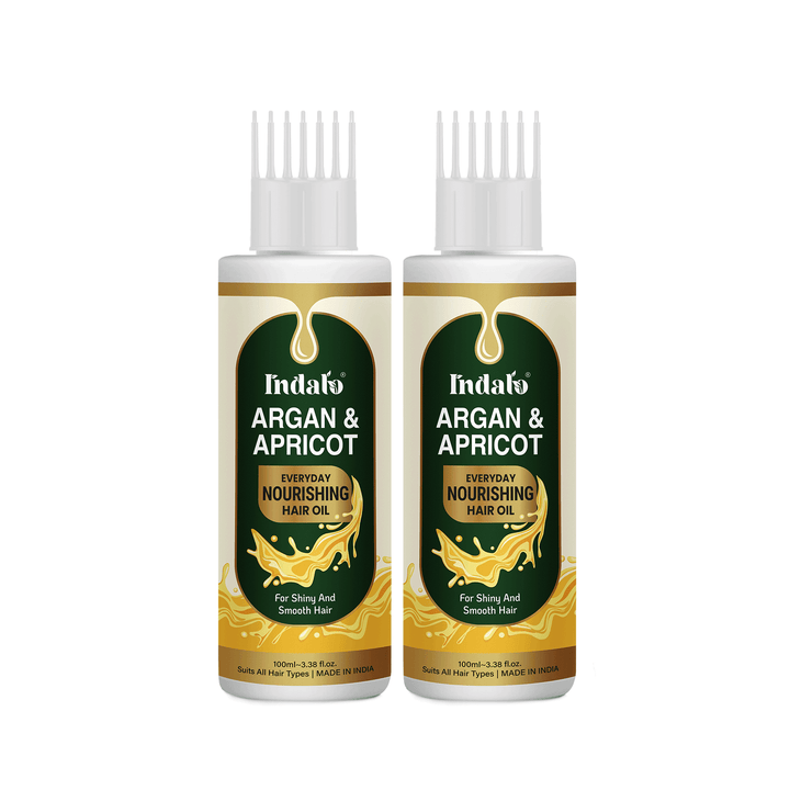 Indalo Argan & Apricot Hair Oil pack of 2