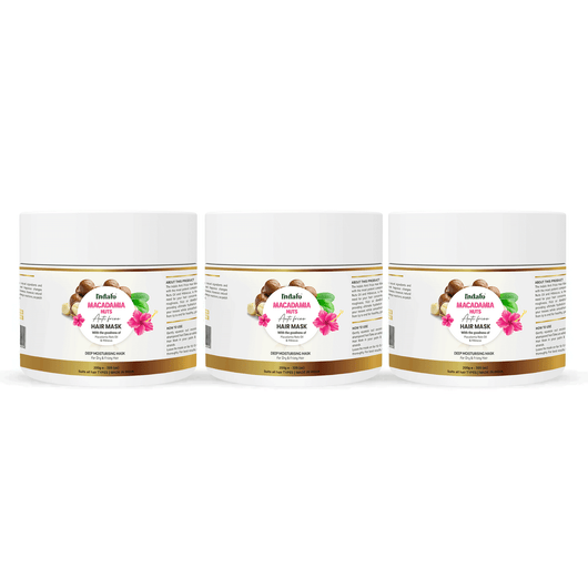 Indalo Macadamia Nuts Anti-Frizz Hair Mask With Goodness Of Hibiscus | For Soft Frizz-Free &