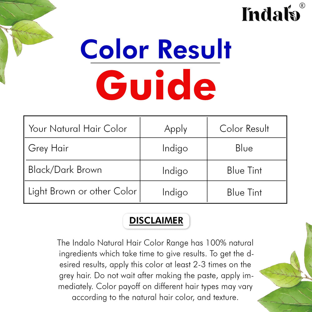 100% Indigo Powder (Indigofera Tinctoria)- Natural Blue to Brownish-Black  Plant Hair Dye