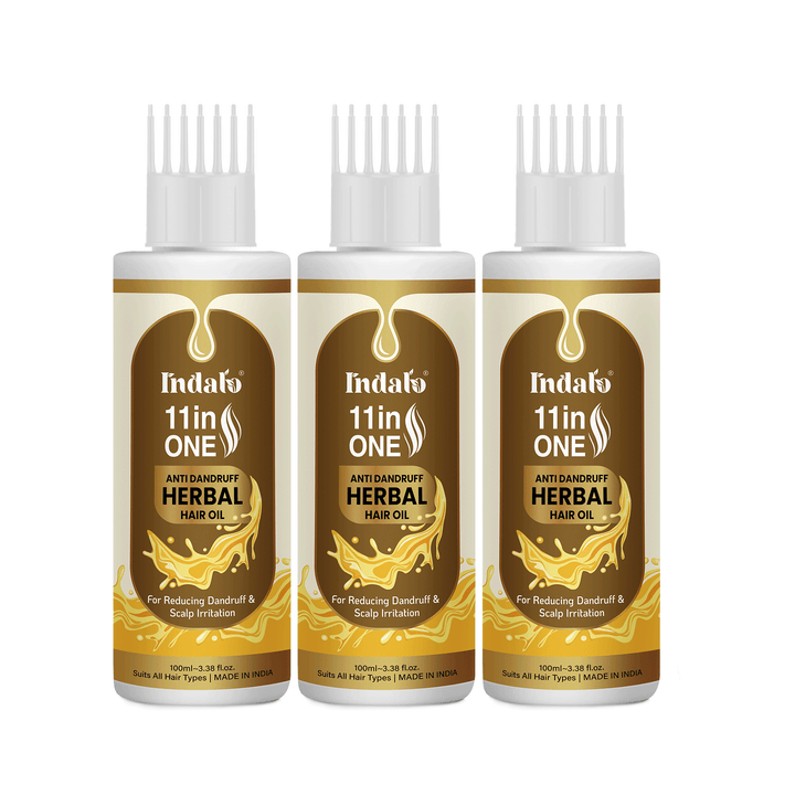 Indalo 11 In 1 Herbal Hair Oil For Reducing Dandruff & Scalp Irritation | With Blend Of Herbs