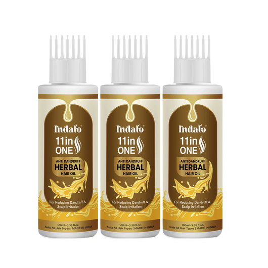 Indalo 11 In 1 Herbal Hair Oil For Reducing Dandruff & Scalp Irritation | With Blend Of Herbs
