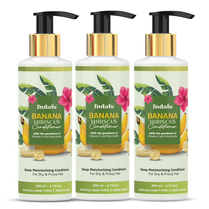 Indalo Banana Hibiscus Conditioner For Dry Frizzy Hair Pack of 2
